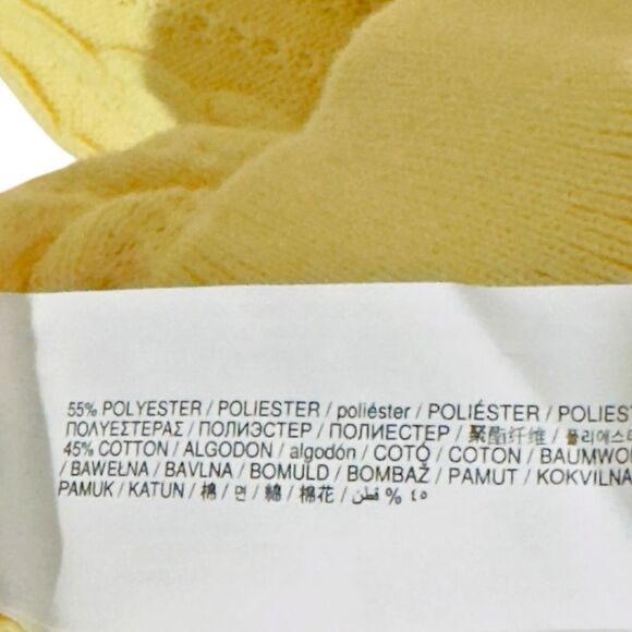 Mango Yellow Floral Embroidery Long Sleeve Knit Cardigan Sweater. Medium. NEW. - Picture 9 of 11